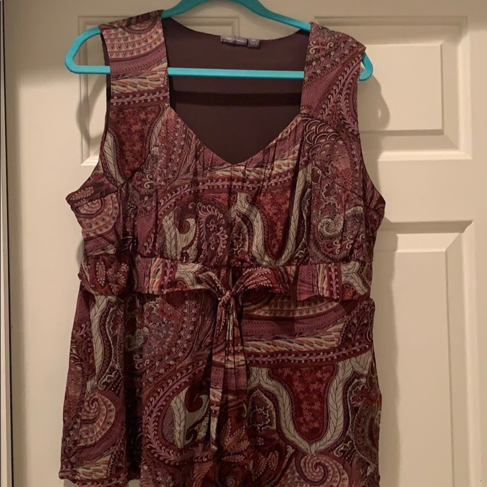 Apt 9 dressy sleeveless top 2x EUC